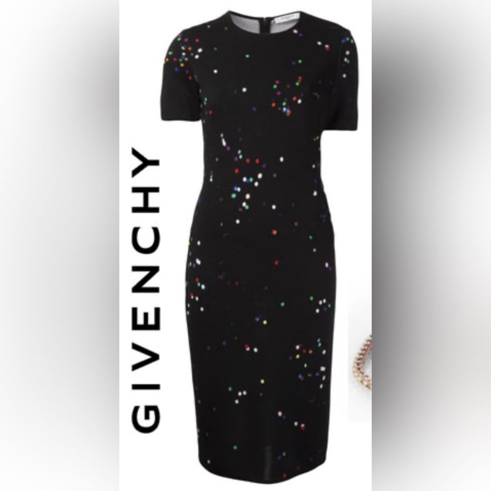 Givenchy Black Confetti Dress from Resort 2014 Size XS